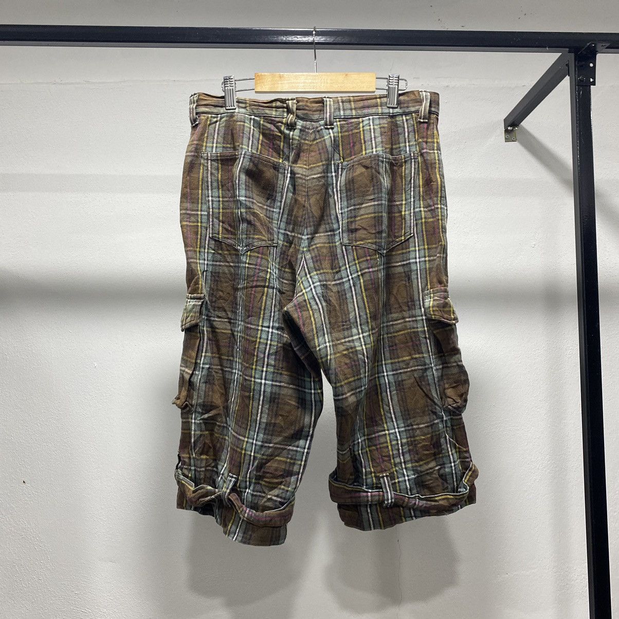 Hysteric Glamour Sick☠️ Batsu Plaid 3q Pants Punk Bondage 90s Hysteric Size US 31 - 8 Thumbnail