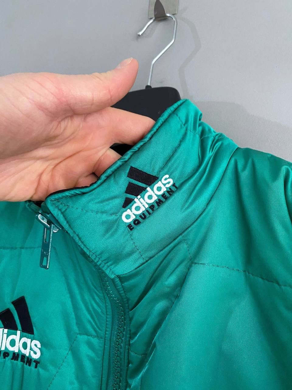 Adidas Vintage Adidas Equipment 90s Men's Green Quilted Jacket, M Size US M / EU 48-50 / 2 - 5 Thumbnail