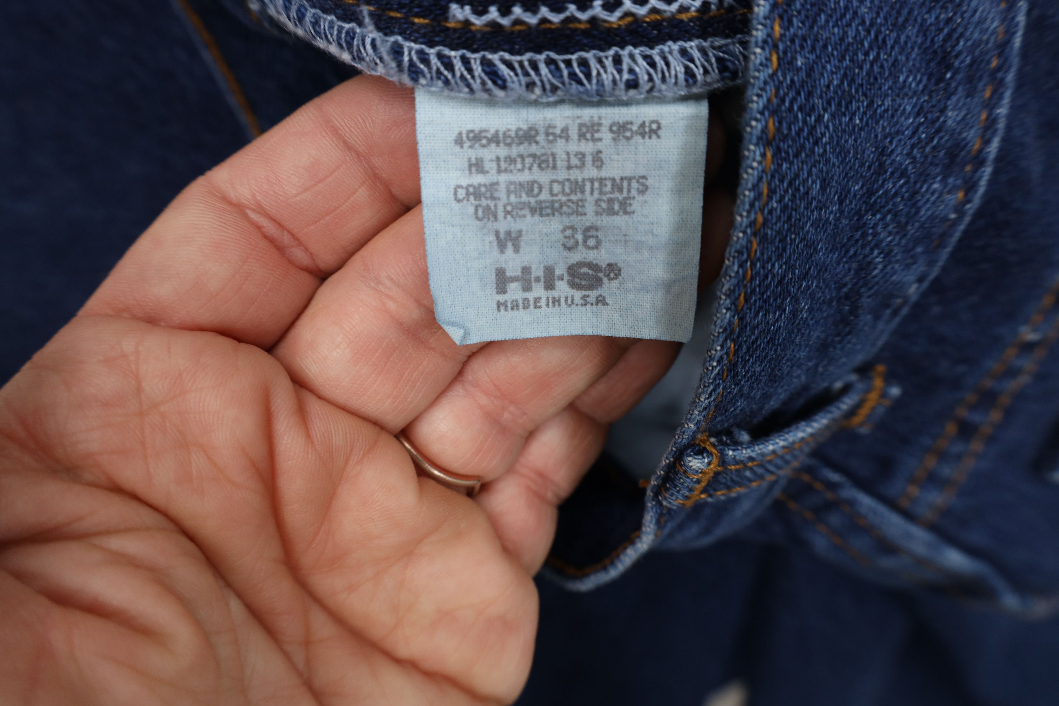 Vintage Deadstock Vintage 90s Streetwear Jean Shorts Jorts Blue USA Size US 36 / EU 52 - 7 Thumbnail