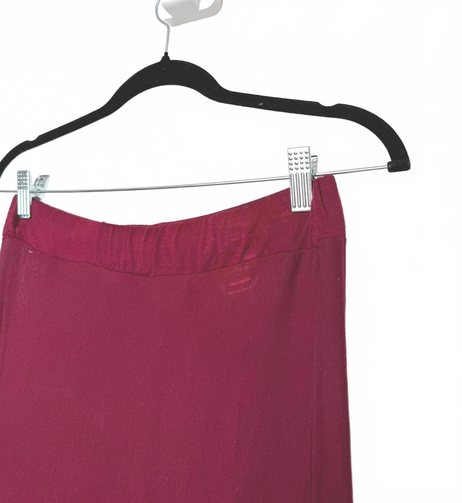Designer Y2K Burgundy Red Maxi Tiered Peasant Skirt Size 32" / US 10 / IT 46 - 4 Thumbnail