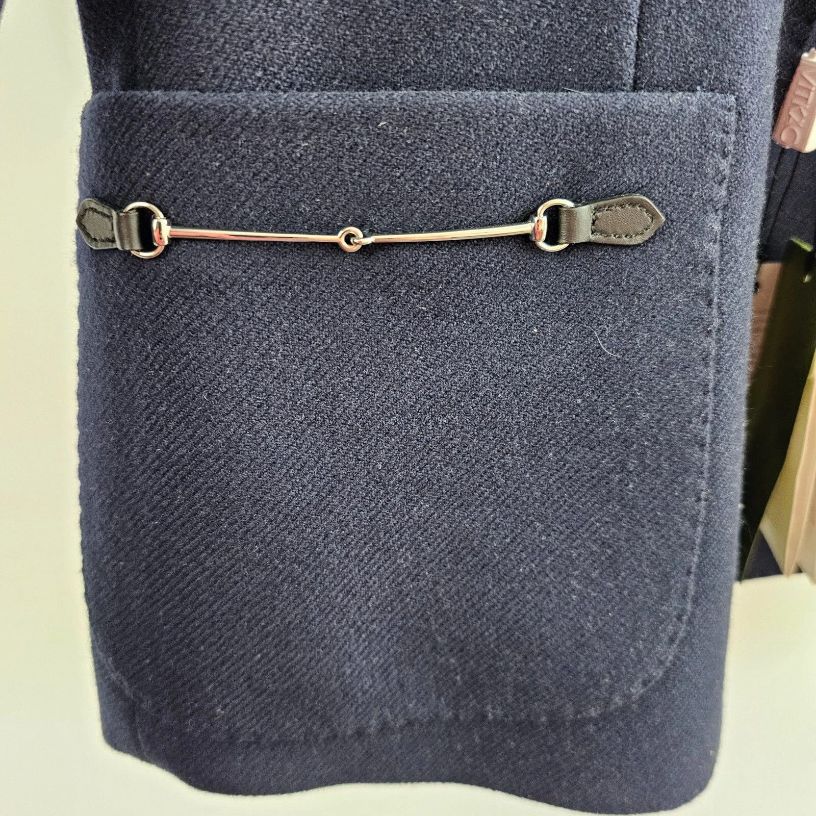 Gucci GUCCI Navy Cashmere Blazer Horsebit Jacket New & Authentic Size ONE SIZE - 5 Thumbnail
