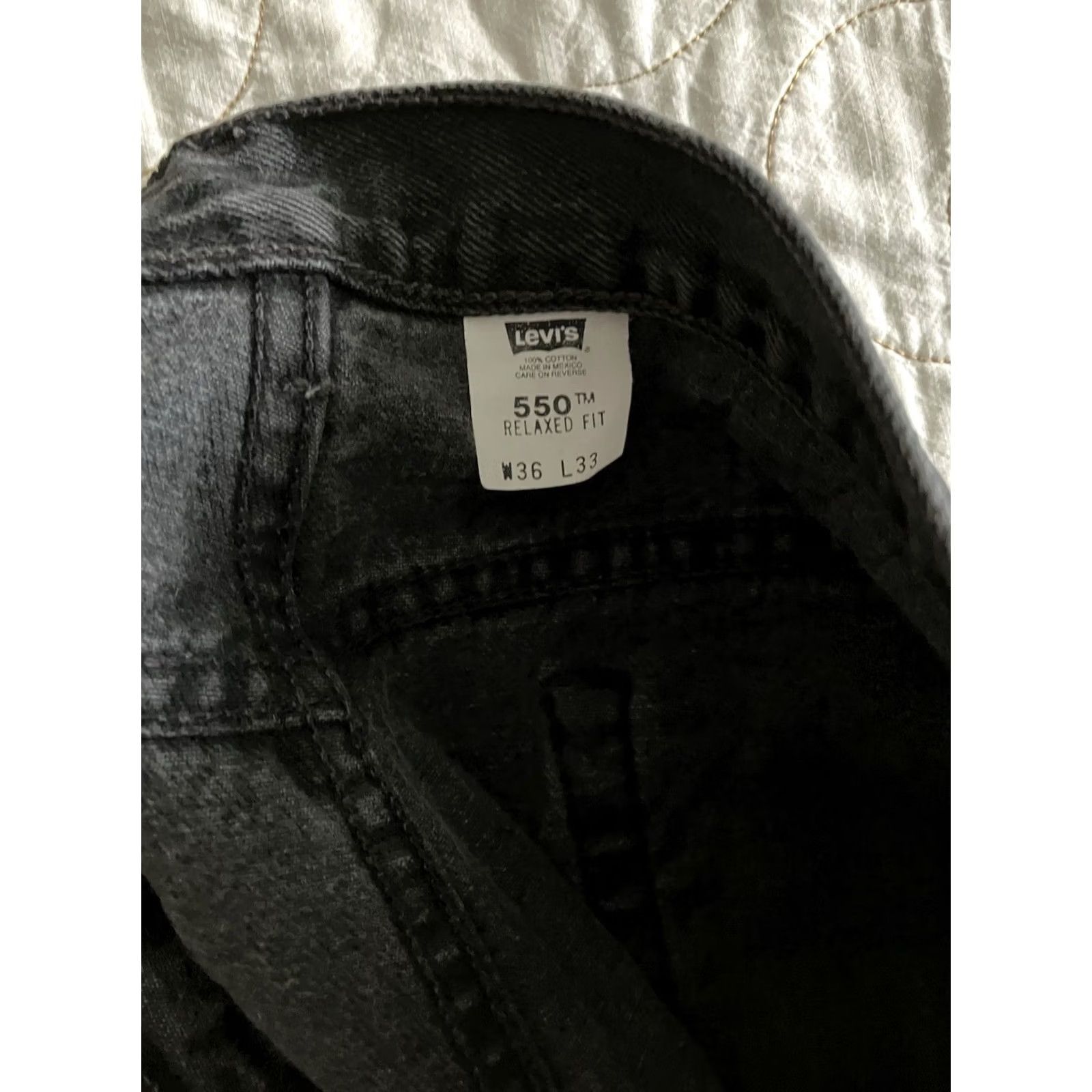 Levi's Levi's 550 Jeans Men Black 36x32 Relaxed Fit Denim Pants Y2K 90s Size US 36 / EU 52 - 3 Thumbnail