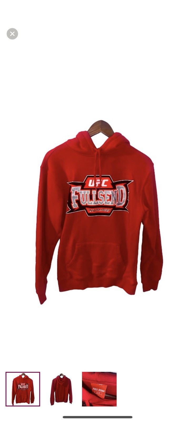 image of Full Send By Nelk Boys x Ufc Full Send By Nelk Ufc Hoodie in Red, Men's (Size Small)