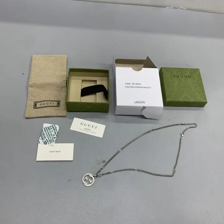 Gucci Gucci Double G Series Silver Necklace Size ONE SIZE - 1 Thumbnail