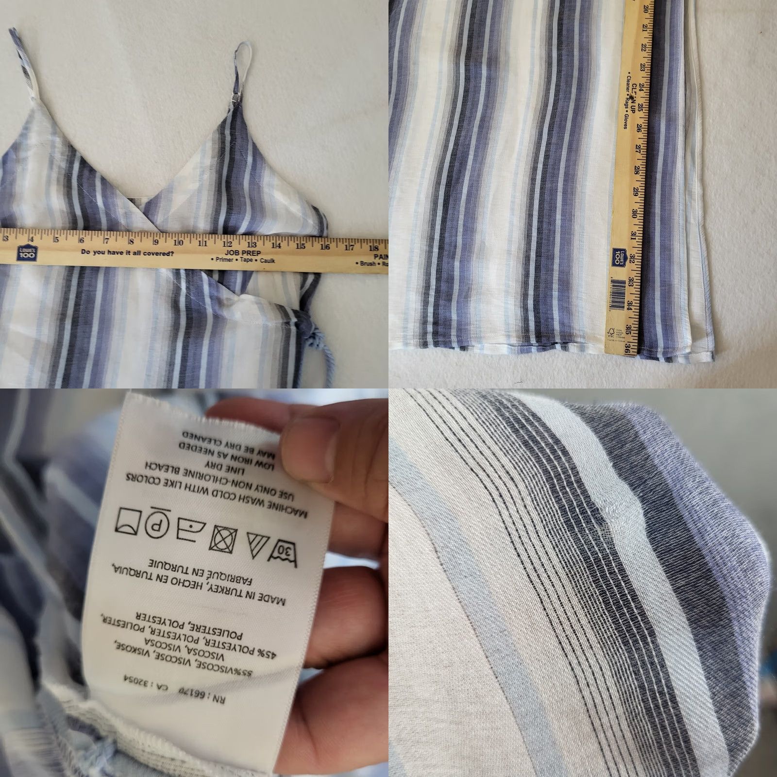 Vintage VINTAGE Akemi + Kin Women's blue white stripes Emerson Wrap Slit tunic XS Size XS / US 0-2 / IT 36-38 - 8 Thumbnail