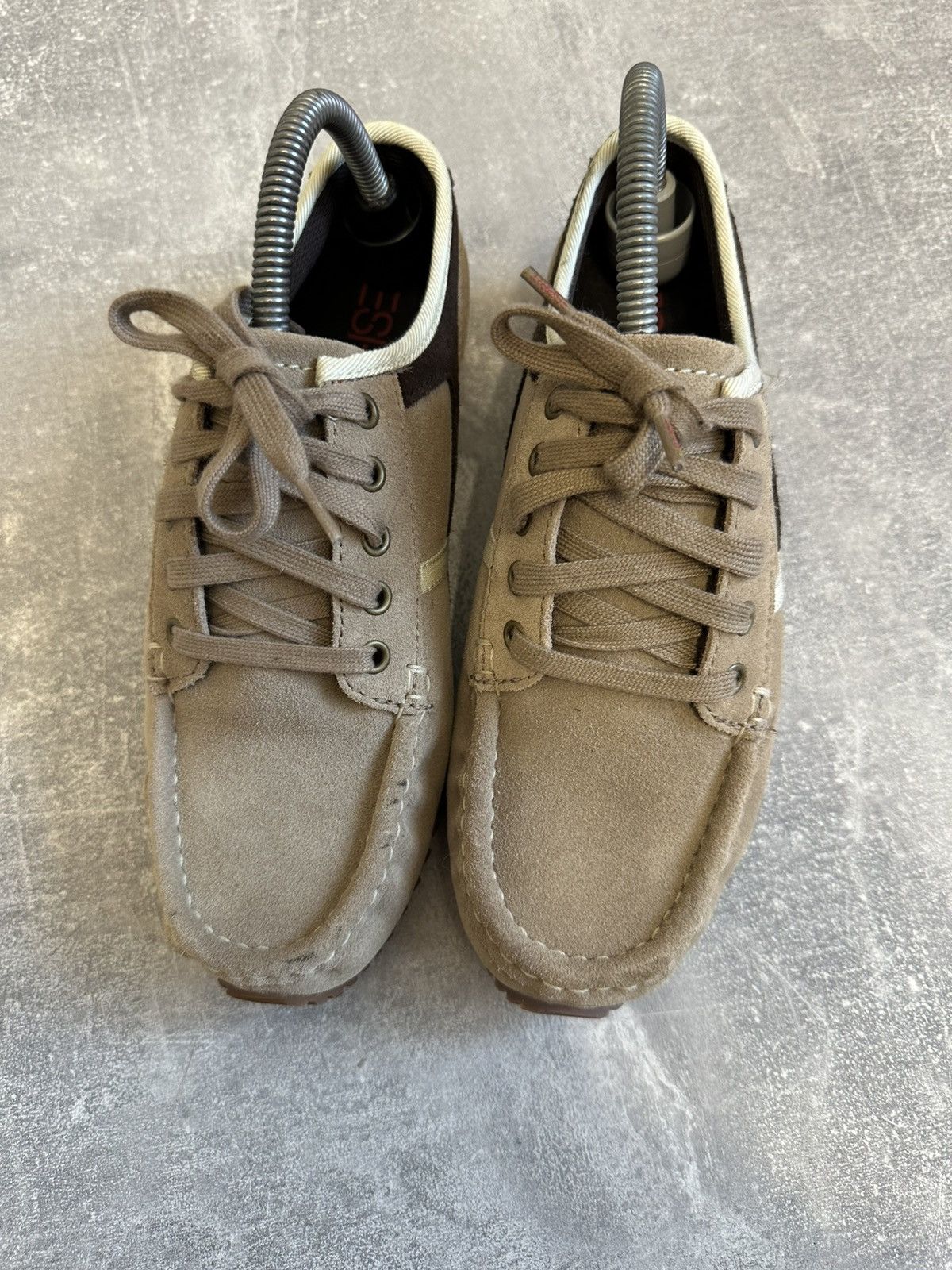 Esprit Vintage Y2K Esprit Beige Suede Leather Low Cut Sneakers Size US 7 / IT 37 - 17 Thumbnail