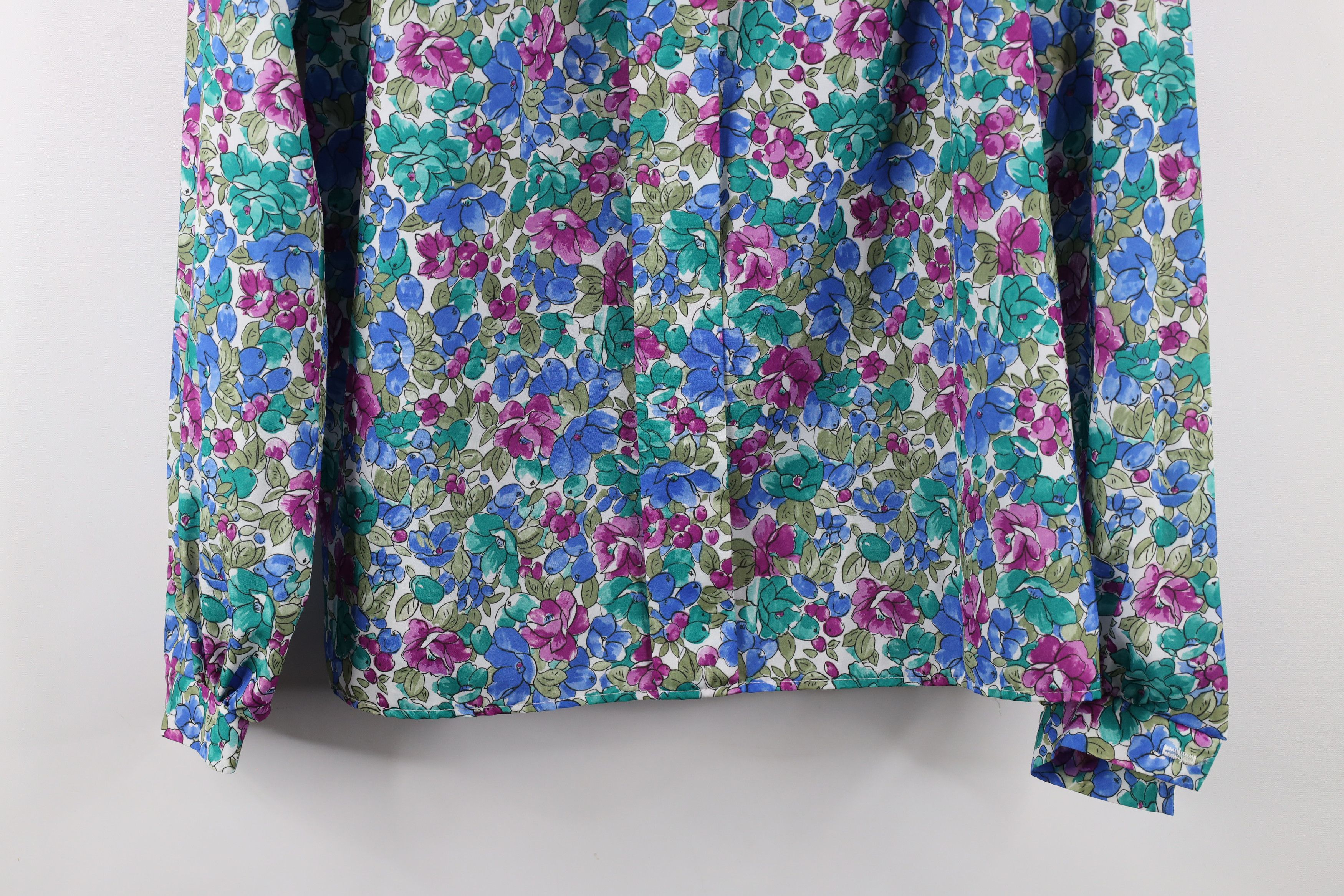 Vintage Vintage 90s Streetwear Frill Collar Flower Blouse Top USA Size XXL / US 16-18 / IT 52-54 - 3 Thumbnail