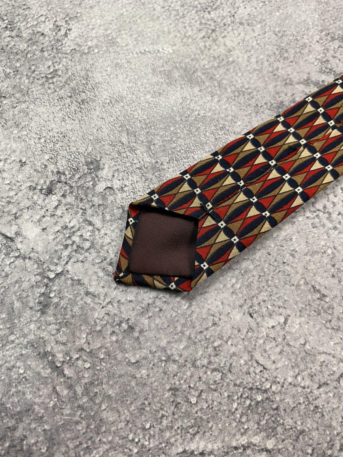 Lanvin Lanvin Tie 90s Geometric Cravatca Silk Y2K Classic Casual Size ONE SIZE - 11 Thumbnail