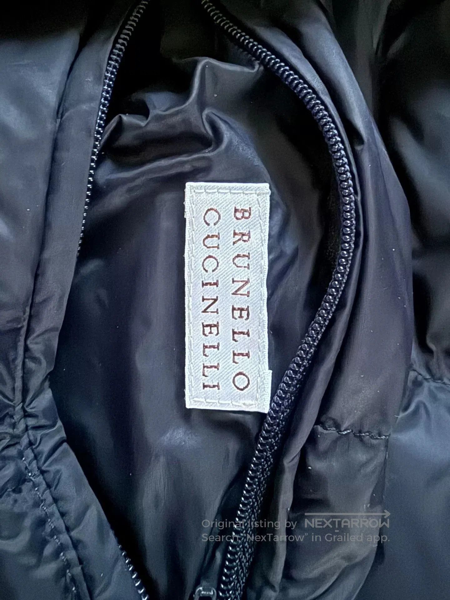 Brunello Cucinelli men’s down leather jacket with hood. Size US M / EU 48-50 / 2 - 5 Thumbnail