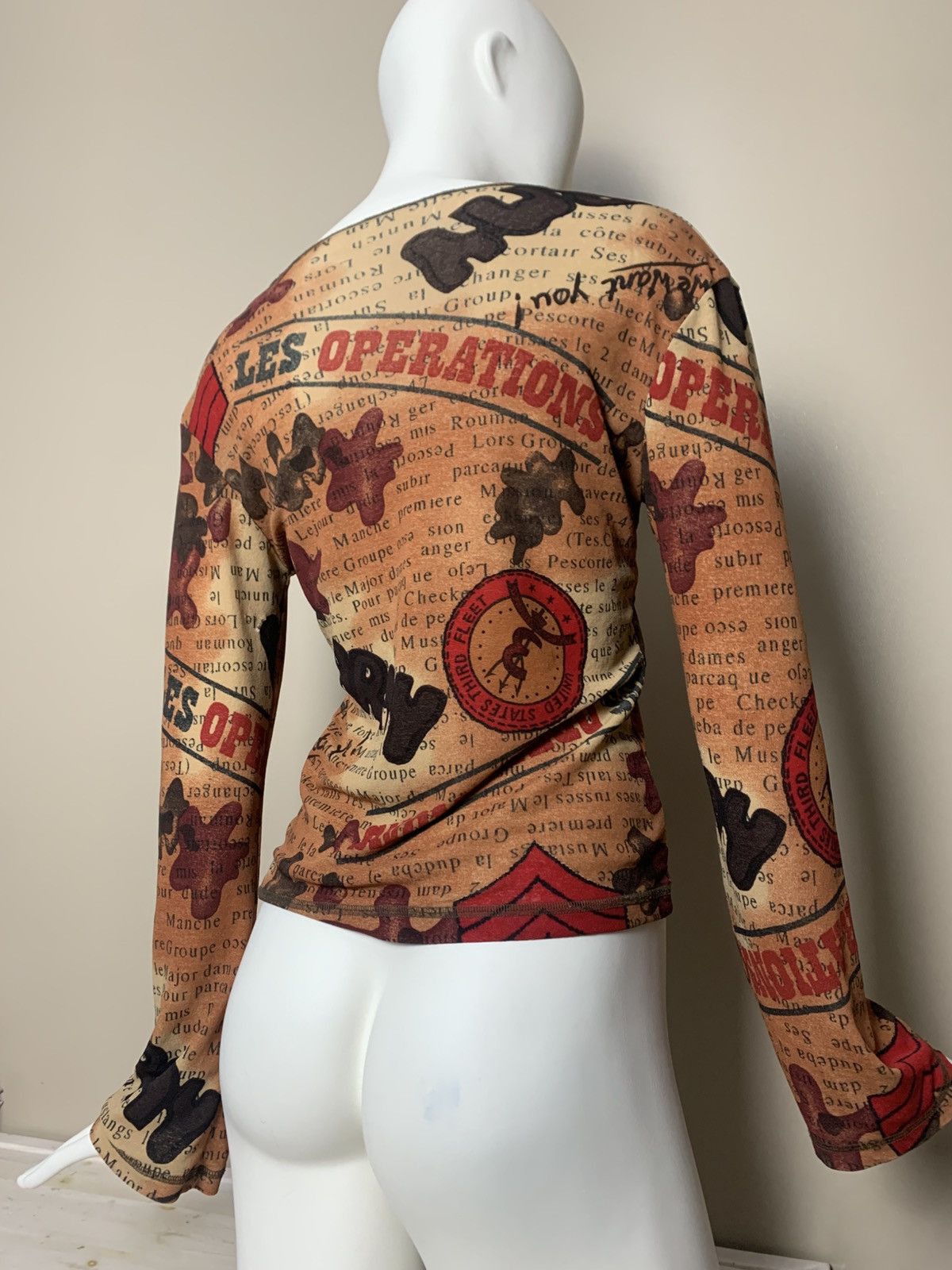 Vintage VINTAGE Y2K PRINTED LONG SLEEVE JEAN PAUL GAULTIER STYLE Size M / US 6-8 / IT 42-44 - 5 Thumbnail
