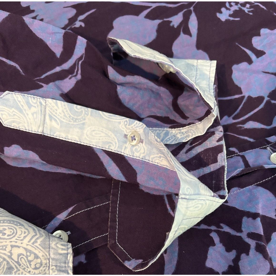 Georg Roth Size L | GEORG ROTH Men's Button Front Abstract Floral Shirt Size US L / EU 52-54 / 3 - 8 Thumbnail