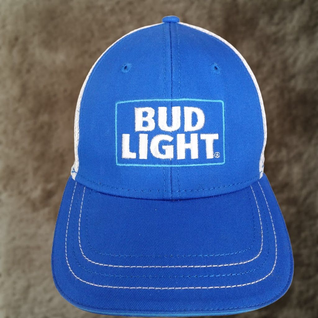 Logo 7 BUD LIGHT BEER PROMO LOGO BLUE VENTED SNAPBACK BASEBALL HAT CAP Shirt Unisex Adults One Size Blue Staff: H3 Headwear Size ONE SIZE - 1 Thumbnail