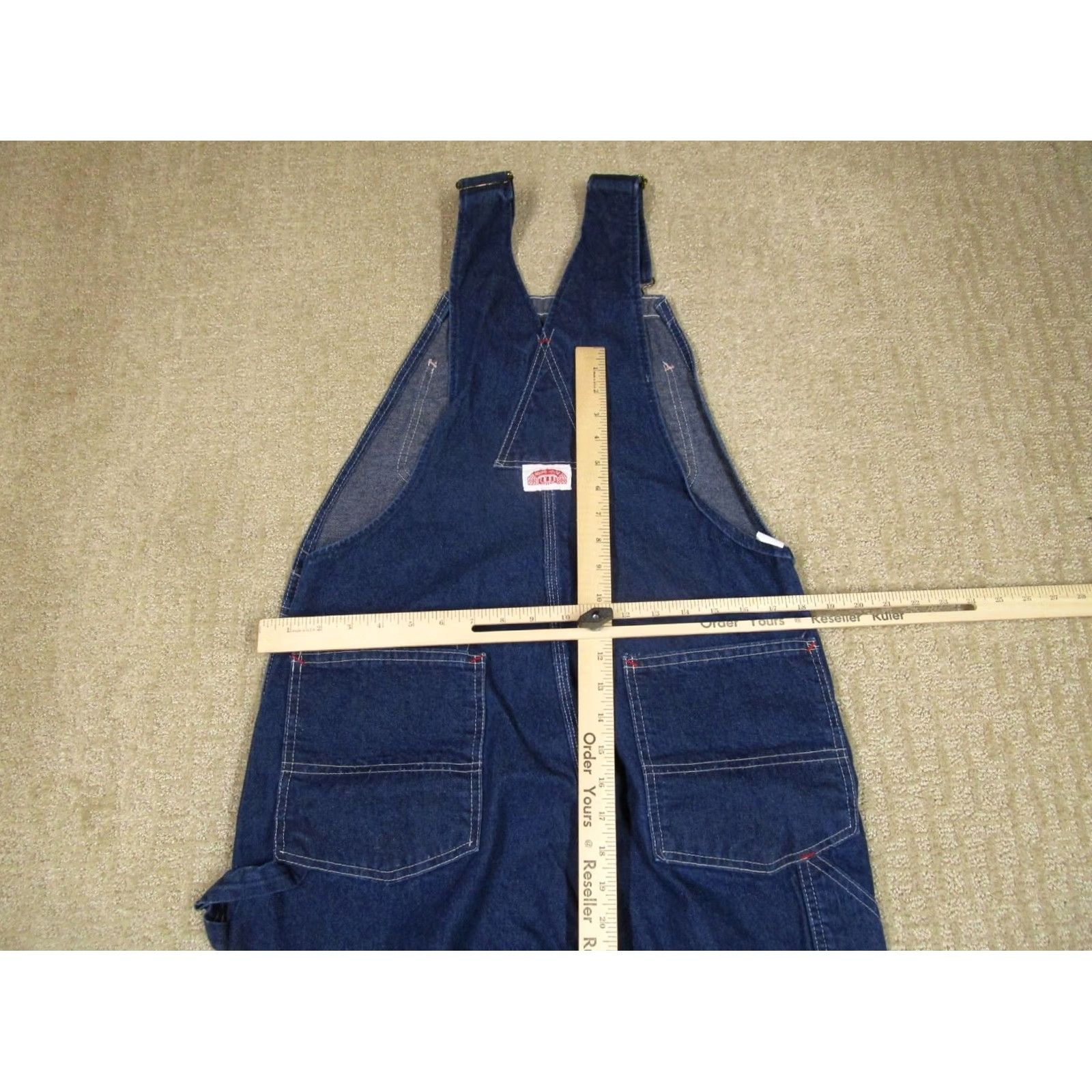 Vintage Roundhouse Jeans Overalls Men 36x34 Blue Denim 5-Pocket Logo Dark Wash Relaxed Straight 36 Mens Jeans Size US 36 / EU 52 - 5 Thumbnail