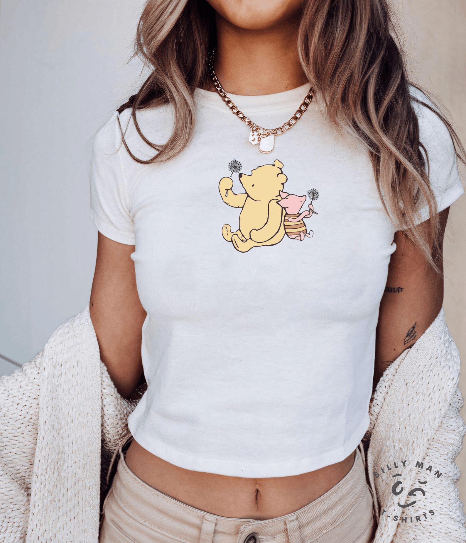 Other Vintage Winnie The Pooh Baby Tee – Retro Character Graphic Size XS / US 0-2 / IT 36-38 - 3 Thumbnail