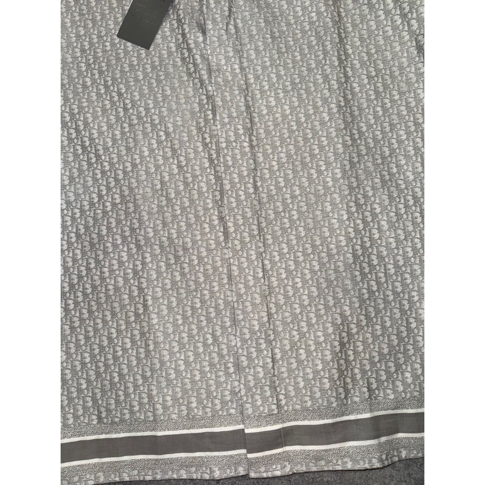 Dior Dior Oblique Grey Logo Cotton Jacquard Short Sleeve Size US M / EU 48-50 / 2 - 8 Thumbnail