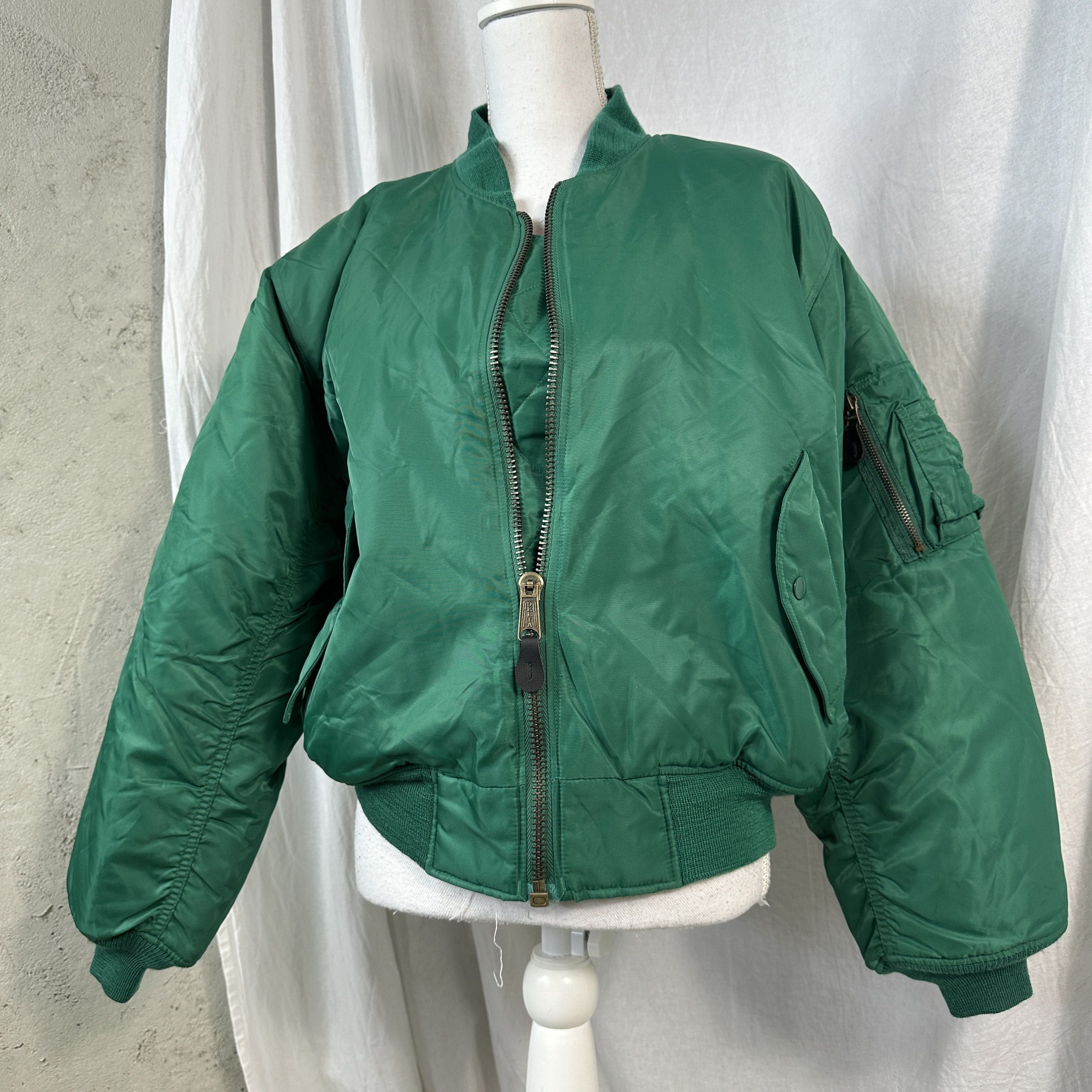 Vintage MA-1 Reversible Vintage Bomber Jacket Size US XS / EU 42 / 0 - 4 Thumbnail