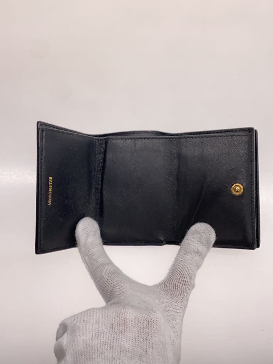 Balenciaga Balenciaga Monogram Tri-Fold Wallet Black Size ONE SIZE - 4 Thumbnail