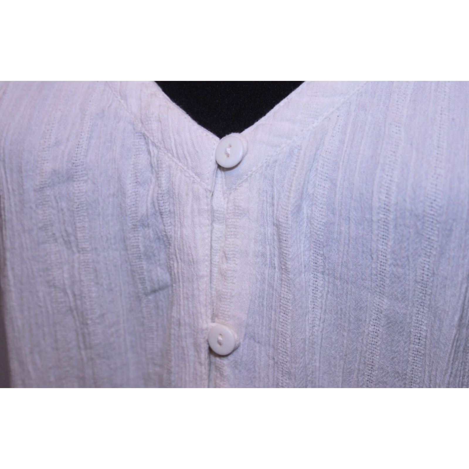 Vintage Gudrun Sjoden Womens White Cotton Midi A-Line Dress L Size L / US 10 / IT 46 - 3 Thumbnail