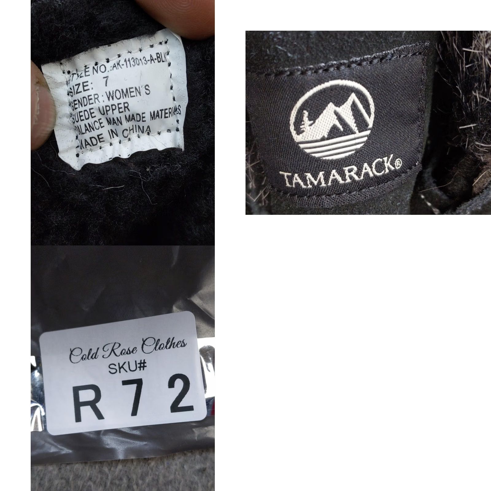 Vintage Tamarack Womens Snow Boot Black Suede Mid-Calf Winter Lace Up 7 Faux Fur Insulated Size US 7 / IT 37 - 8 Thumbnail