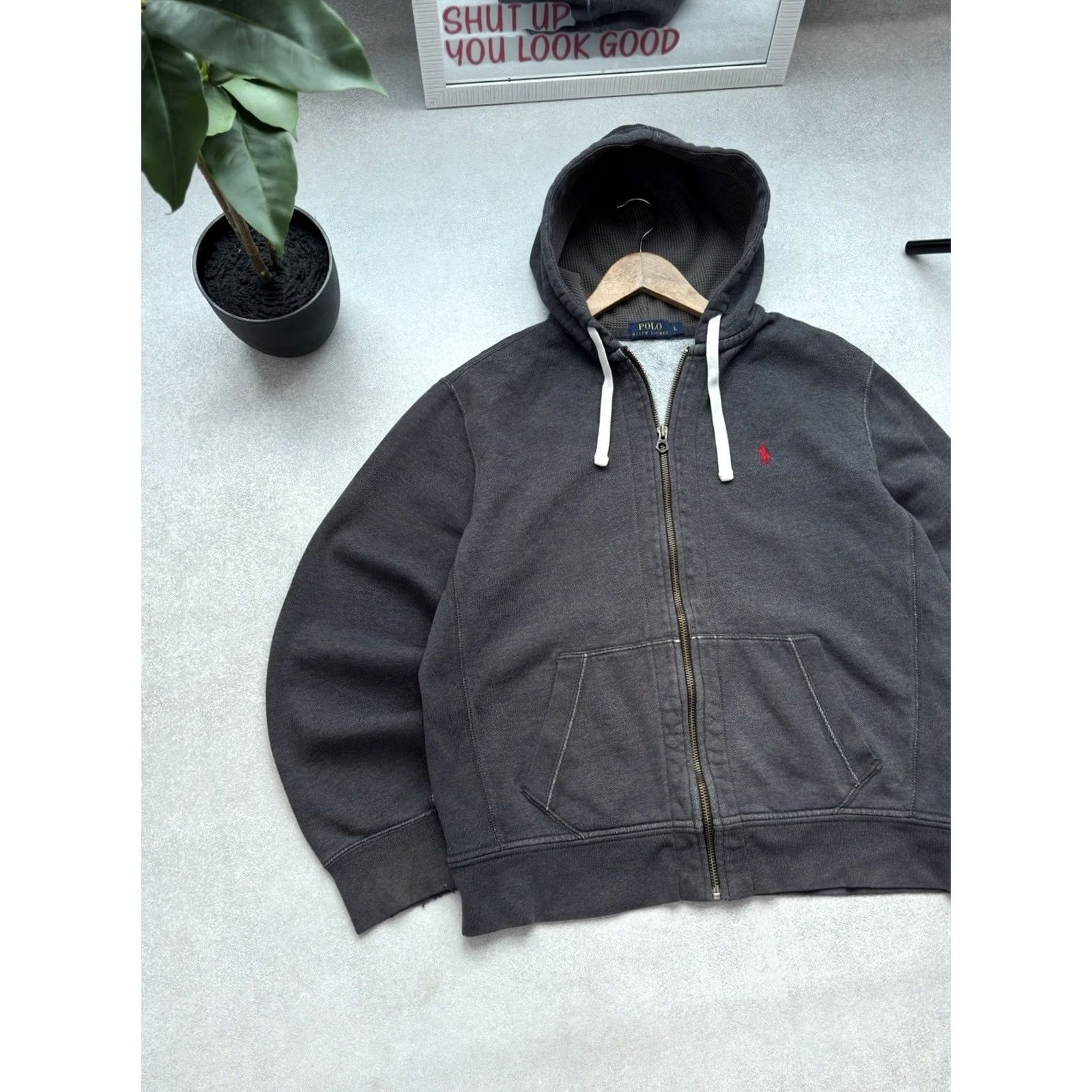 Polo Ralph Lauren VINTAGE Polo Ralph Lauren Hoodie Mens L Gray Zip 90s Streetwear City Classic Designer Hip Hop retro Logo Size US L / EU 52-54 / 3 - 3 Thumbnail