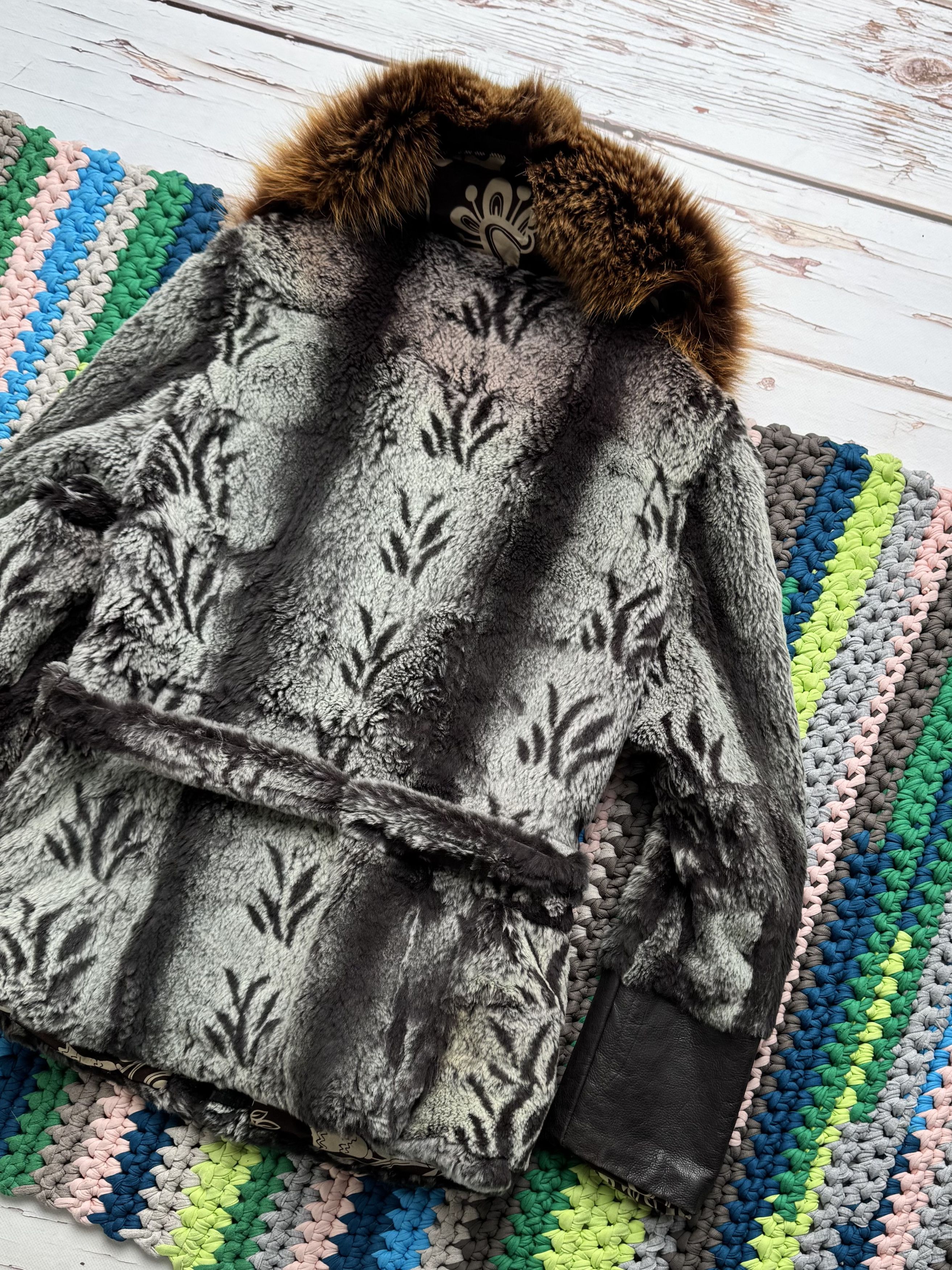 Japanese Brand Vintage Real Fur Jacket With Belt (D15) Size S / US 4 / IT 40 - 15 Thumbnail