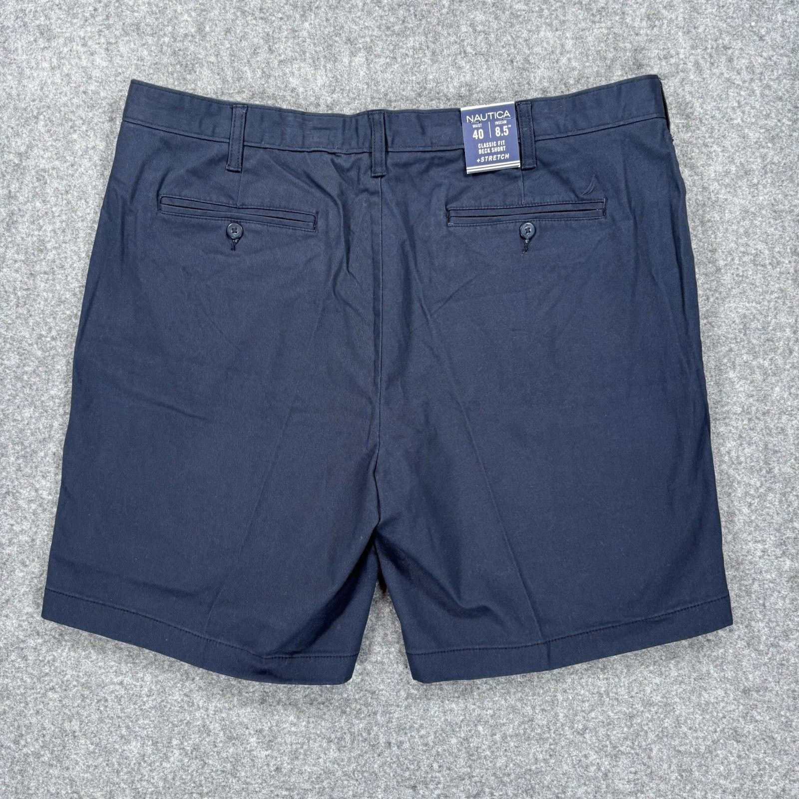 Nautica Nautica Classic Fit Deck Shorts Navy Blue Mens 40x8.5 NWT Size US 40 / EU 56 - 3 Thumbnail