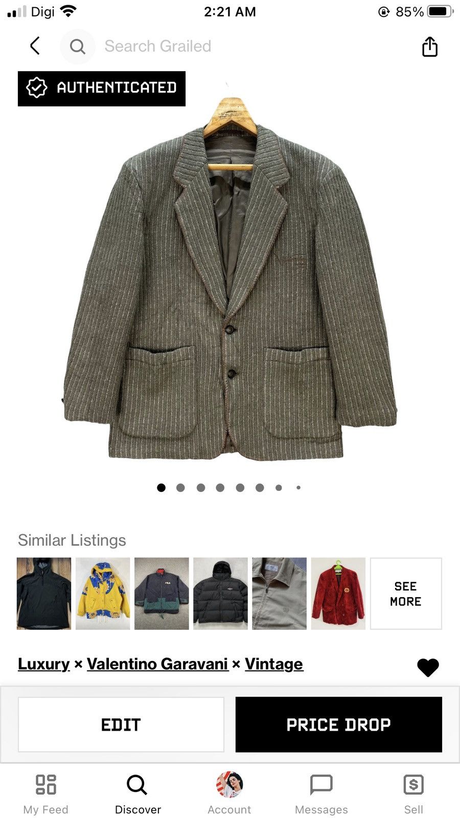 Valentino VALENTINO GARAVANI SPORT STRIPED CASUAL JACKET #8318-003 Size US M / EU 48-50 / 2 - 12 Thumbnail