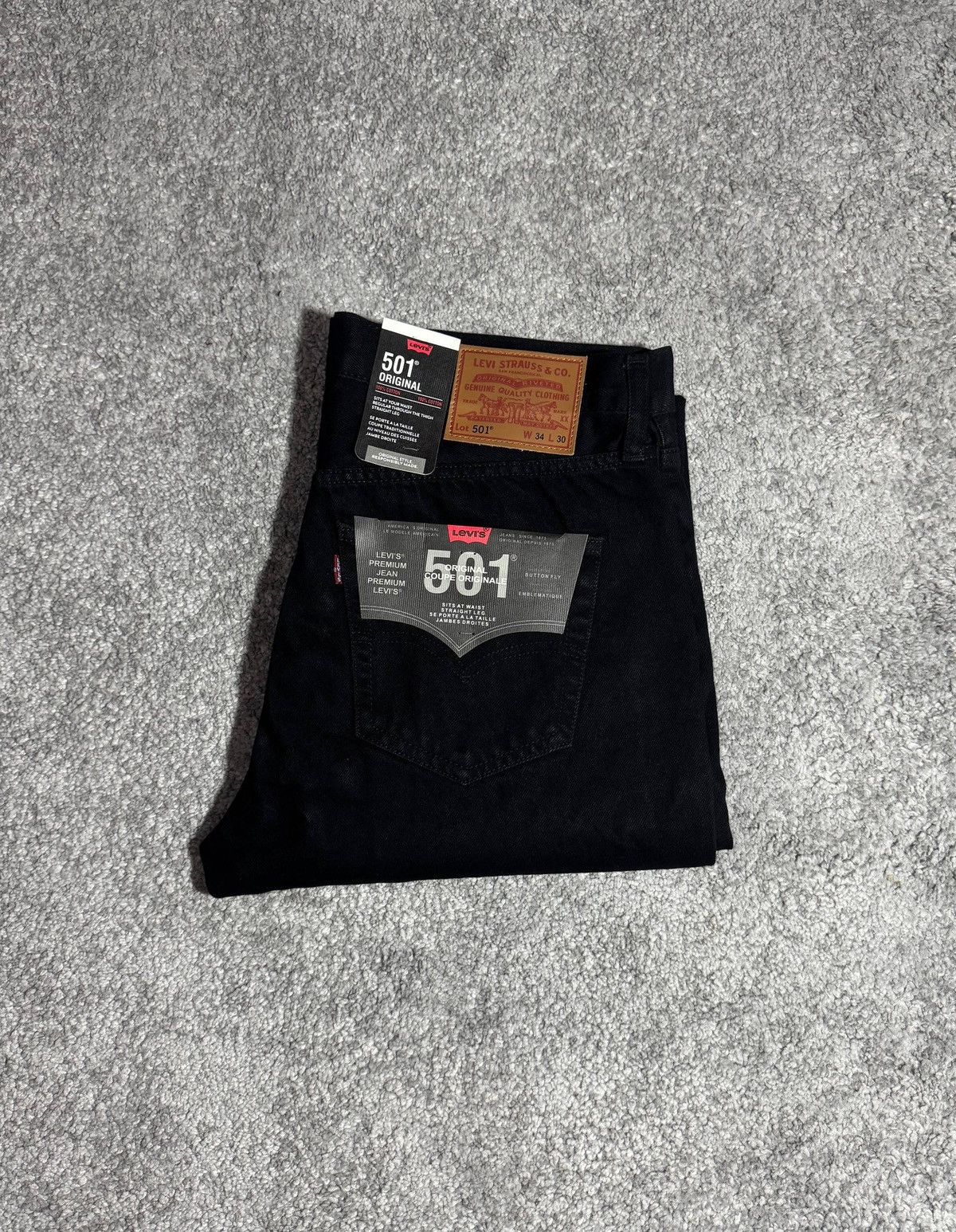 Levi's Levi’s 501 Jeans in Black W34 L30 Size US 34 / EU 50 - 1 Thumbnail