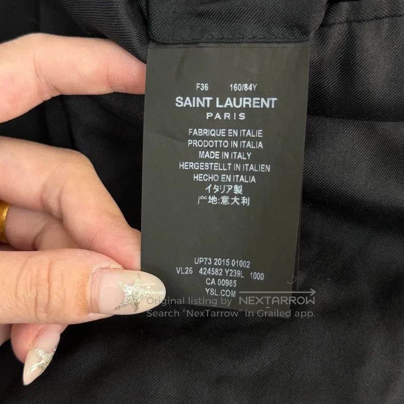 Saint Laurent Paris SLP Black Wool Double-Breasted Blazer. Size US M / EU 48-50 / 2 - 7 Thumbnail