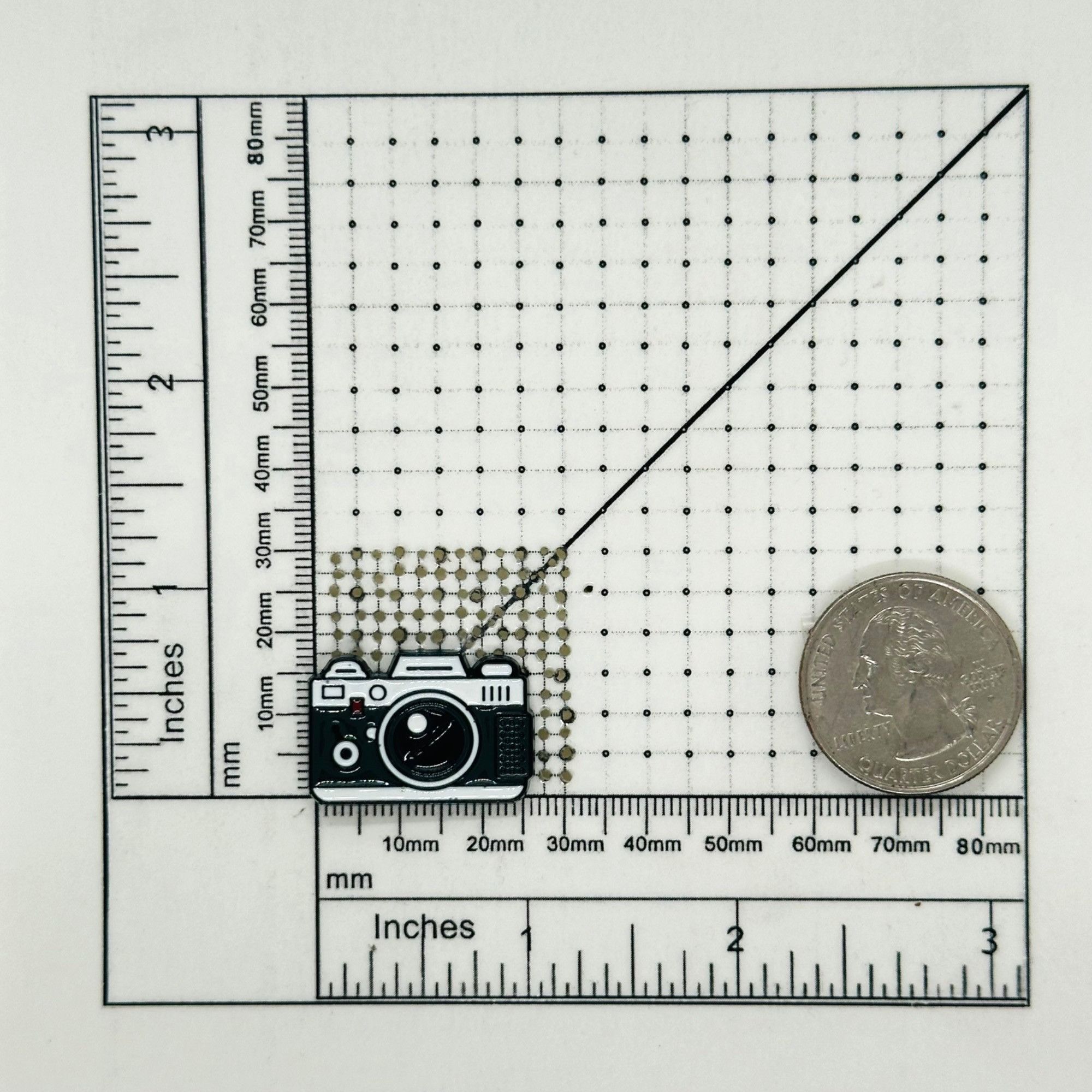 Other ⭐Vintage Retro Camera Enamel Pin Black & Silver Photography Size ONE SIZE - 6 Thumbnail