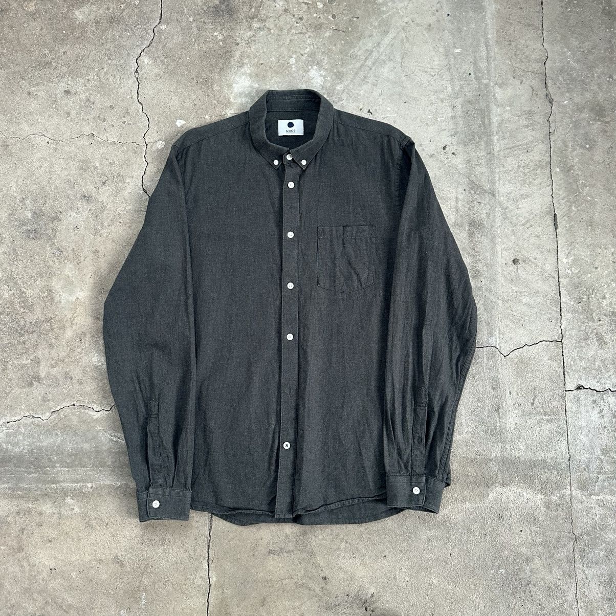 NN07 Band Collar cotton Shirt Size US L / EU 52-54 / 3 - 1 Thumbnail