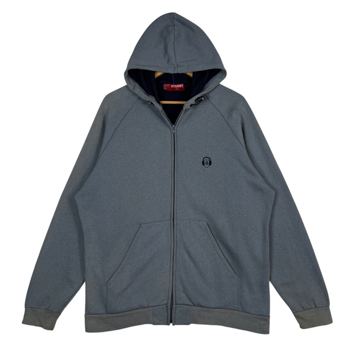 stussy RELAXED ZIP HOODIE グレー Stussy Relaxed Zip Hoodie Grey Heather Men's - FW25 - US