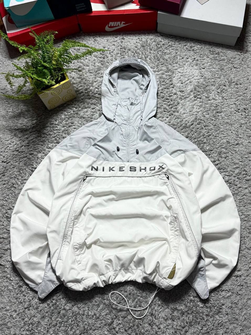 Nike 90s Nike Shox Vintage Oversized Drill Big Logo Retro Jacket Size US XL / EU 56 / 4 - 2 Thumbnail