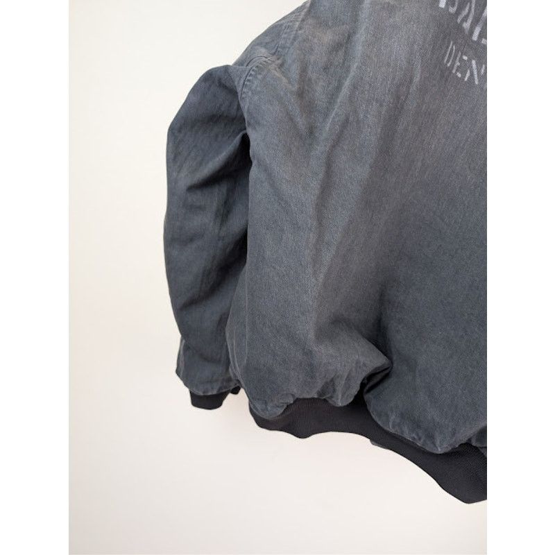 Balenciaga o1rshd1 Organic Japanese Denim Zip-Up Hoodie in Heavy Grey Size US M / EU 48-50 / 2 - 16 Thumbnail