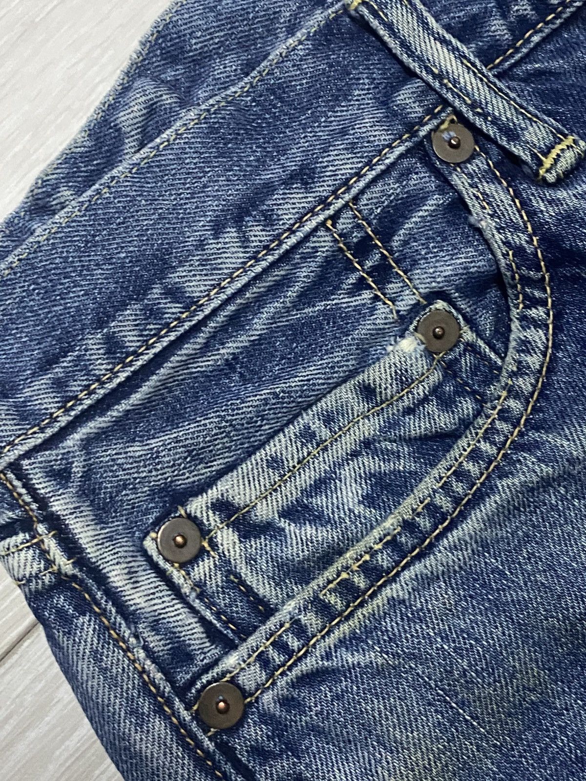 45rpm 45Rpm Grunge Distressed Baggy Wide Leg Jeans Size US 31 - 10 Thumbnail