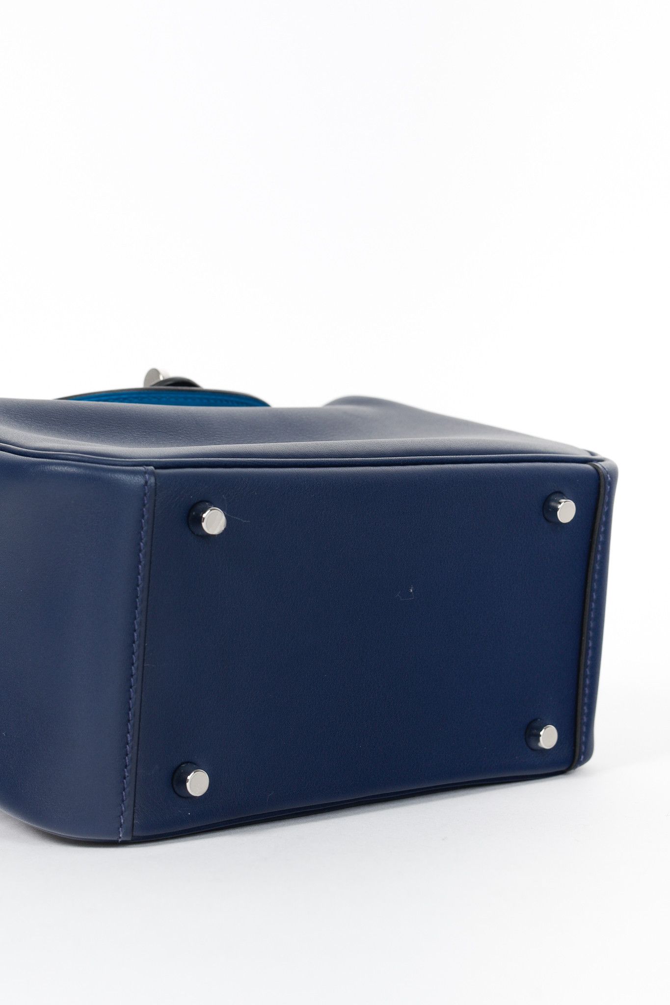 Hermes Hermes Lindy II Mini Verso Bleu Navy Swift Shoulder Bag Size ONE SIZE - 5 Thumbnail