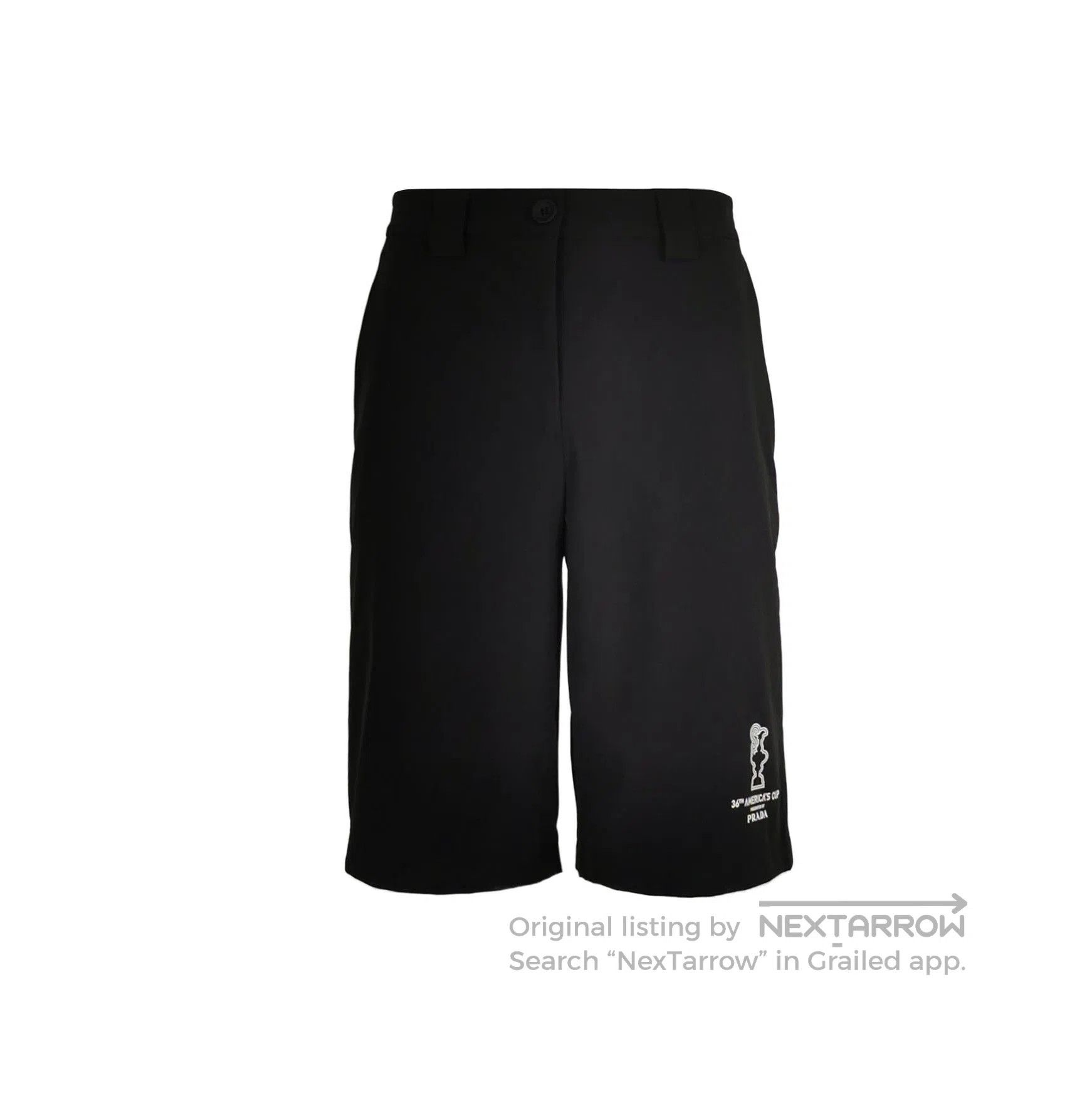 Prada Prada Black Letter Print Elastic Waist Shorts . Size 27" / US 4 / IT 40 - 1 Thumbnail