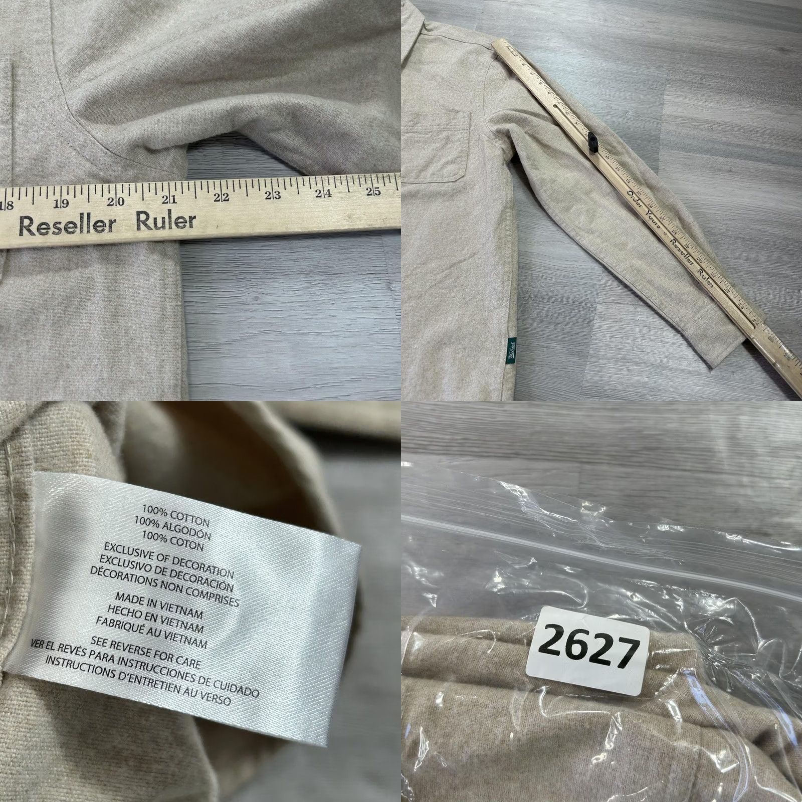 Vintage Woolrich Shirt Mens Small Beige Flannel Button-Up Long Sleeve Casual Regular Fit Cotton Pocketed N/A Size US S / EU 44-46 / 1 - 8 Thumbnail