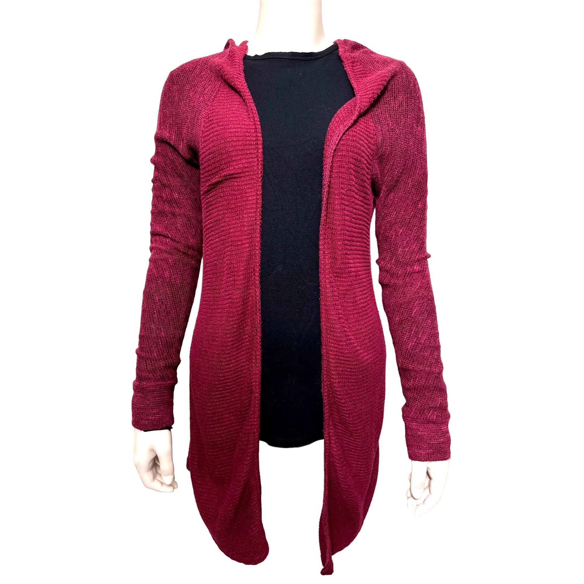 American Eagle Outfitters American Eagle Outfitters Maroon Open Front Cardigan Sweater Size S / US 4 / IT 40 - 1 Thumbnail