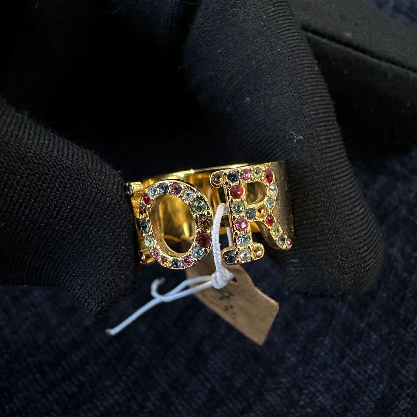 Christian Dior Monsieur Christian Dior apr599 colorful diamond letter ring Size ONE SIZE - 3 Thumbnail