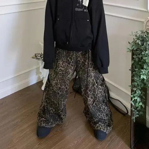 Designer Ichiko x Ayase Leopard Print High Street Vintage Loose Jeans Size US 33 - 4 Thumbnail