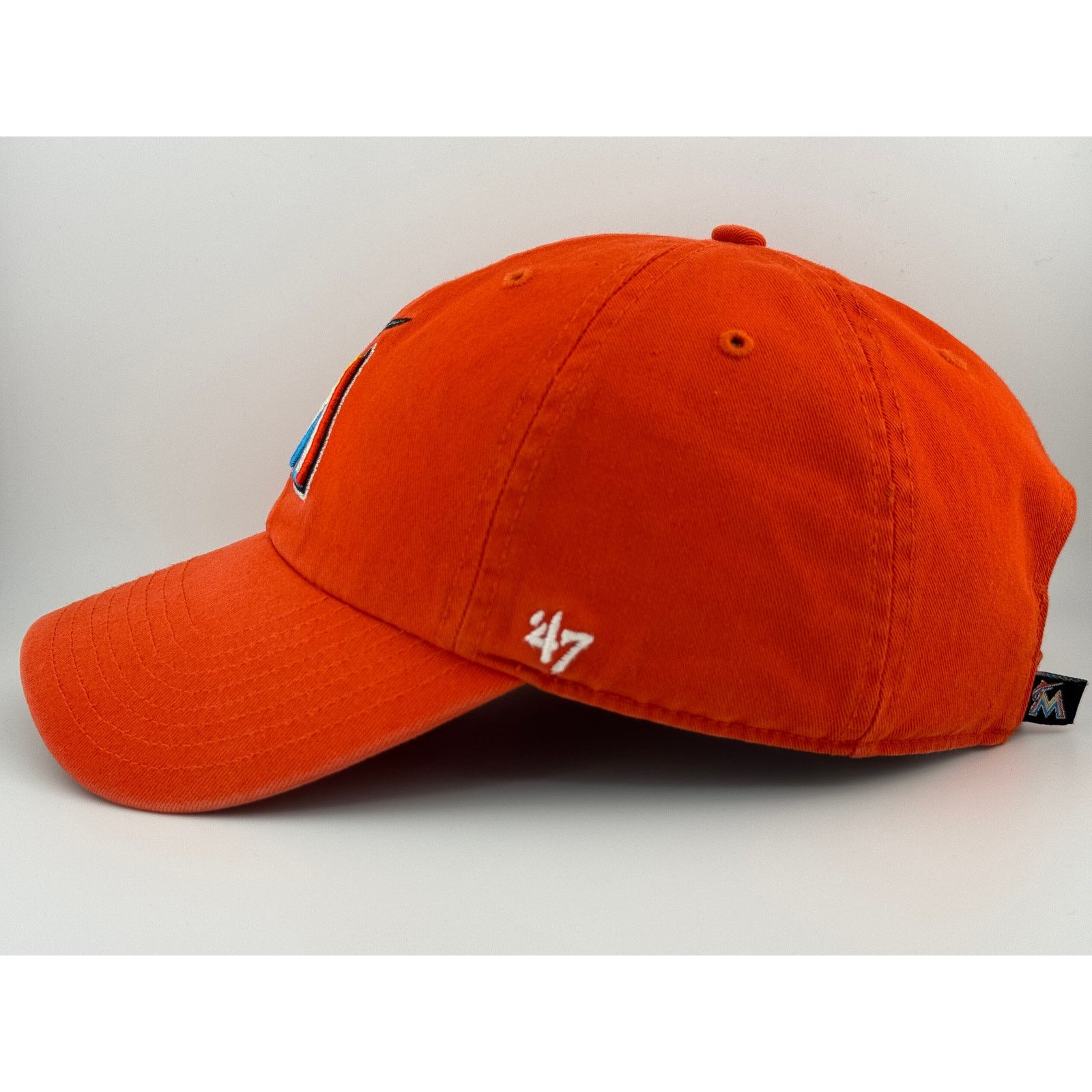 47 Brand Miami Marlins Hat - '47 Clean Up Strapback Dad Cap Size ONE SIZE - 3 Thumbnail