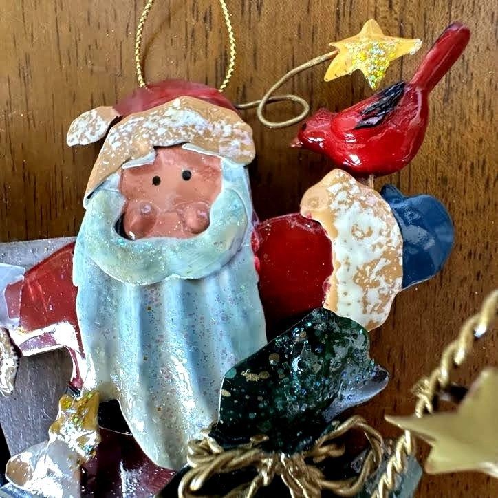 Designer × Vintage NWT VTG Kurt Adler Santa Cardinal Birdhouse Christmas Tree Size ONE SIZE - 3 Thumbnail