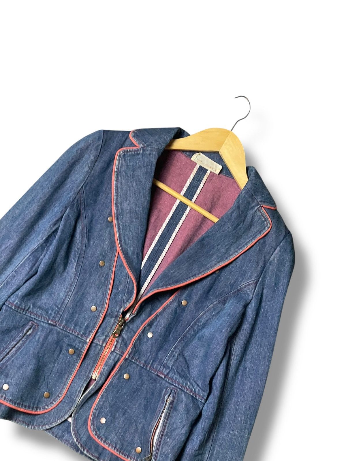 Japanese Brand × Vintage MJO VJAGGJO Brand Denim Crop Jacket (108) Size US XXS / EU 40 - 4 Thumbnail