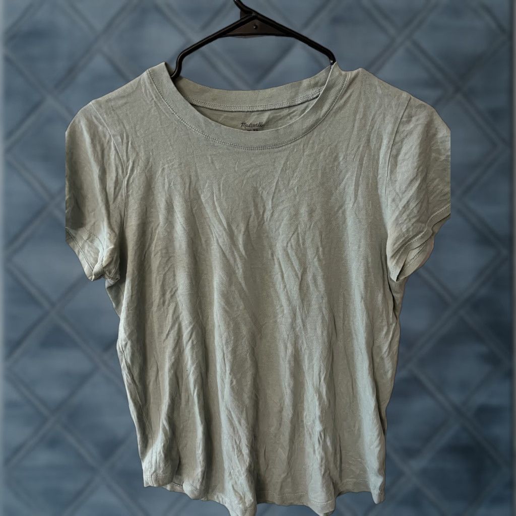 Madewell VINTAGE Madewell Pocket T-Shirt Women XS Gray Crew Neck Short Sleeve Solid Casual Tee Size XS / US 0-2 / IT 36-38 - 1 Thumbnail