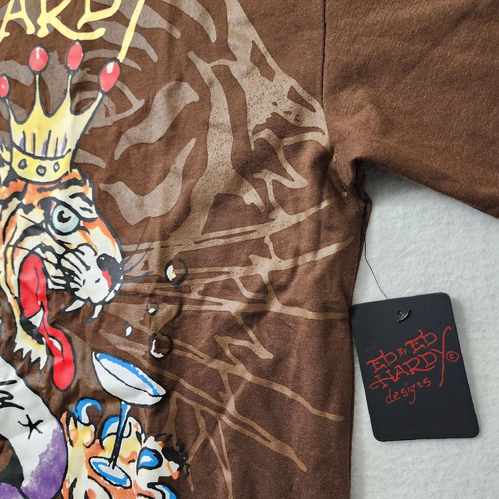 Ed Hardy Ed Hardy T Shirt Mens M Brown Tiger Tattoo Grunge Y2k Style New Size US M / EU 48-50 / 2 - 4 Thumbnail
