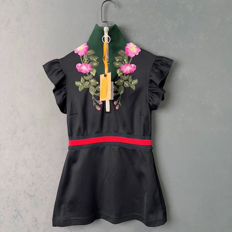 Other Gucci Floral embroidery stand-up collar ruffle sleeve blac Size XS / US 0-2 / IT 36-38 - 1 Thumbnail