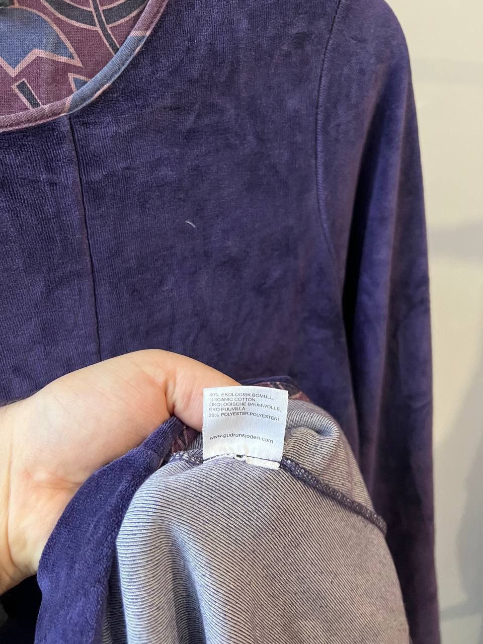 Gudrun Sjoden GUDRUN SJODEN PURPLE VELOUR ORGANIC COTTON CASUAL DRESS M Size M / US 6-8 / IT 42-44 - 7 Thumbnail