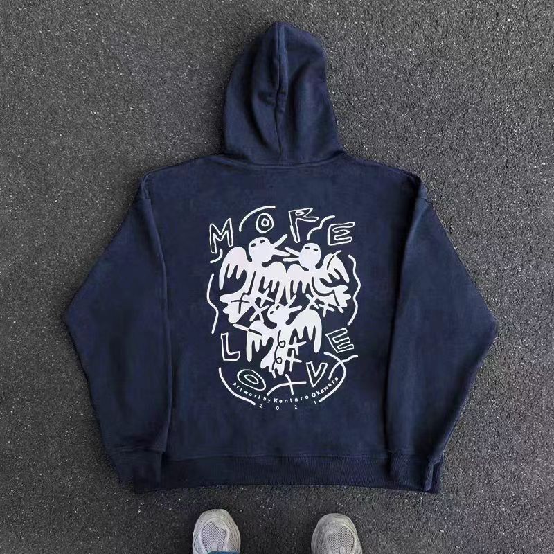 Japanese Brand Vintage Street Hip Hop Print Hooded Sweatshirt Size US L / EU 52-54 / 3 - 3 Thumbnail
