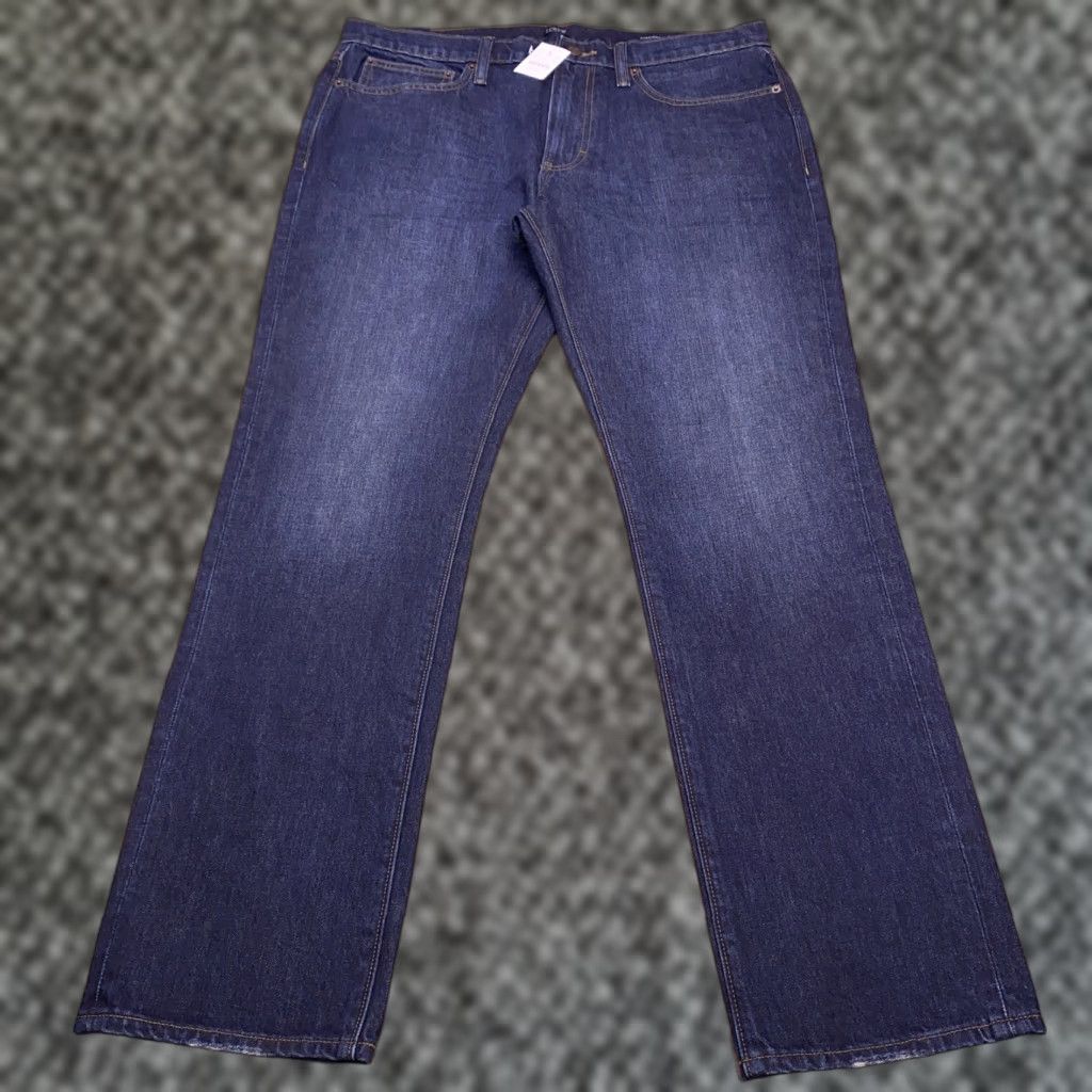 J.Crew J.CREW Jeans Straight Denim 36x32 Mens Regular 5-Pocket Blue Dark Wash Bible Theme Modern Vintage No N/A Size US 36 / EU 52 - 1 Thumbnail